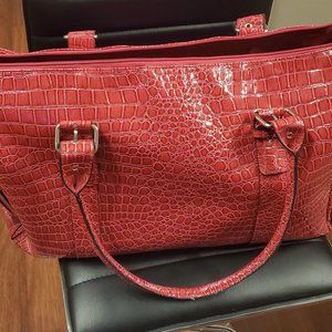 Pink Snake Skin Travel Bag